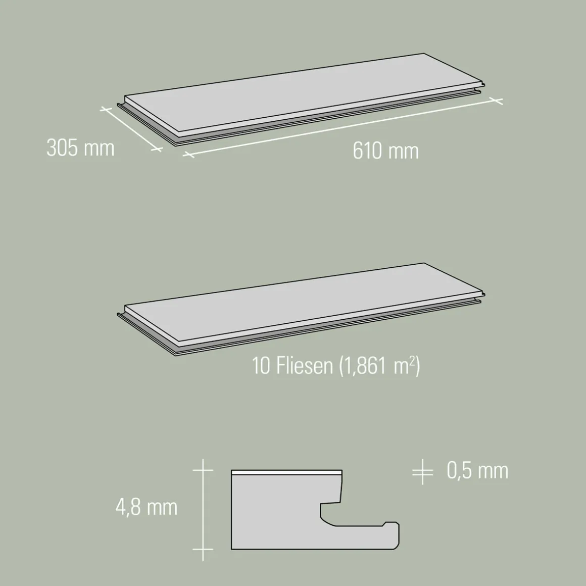 SPECHT SPC Vinyl Ambiente Fliese Paris610x304,8x4,8mm NS 0,5