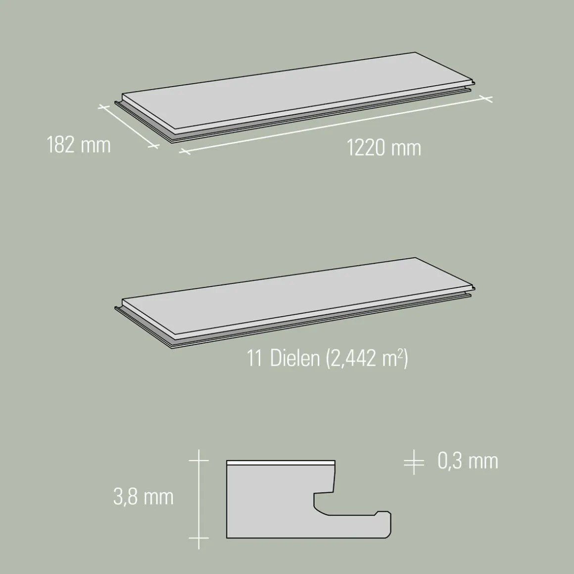 SPECHT SPC Vinyl Classic Eiche Alberta1220x182x3,8mm NS 0,3