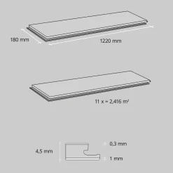 SPECHT SPC Vinyl Classic Eiche SolarisSilent 1220x180x4,5mm NS 0,3 mit TS