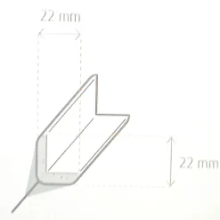SpechtWinkelleiste weiß 260 x 2,2 x 2,2 cm
