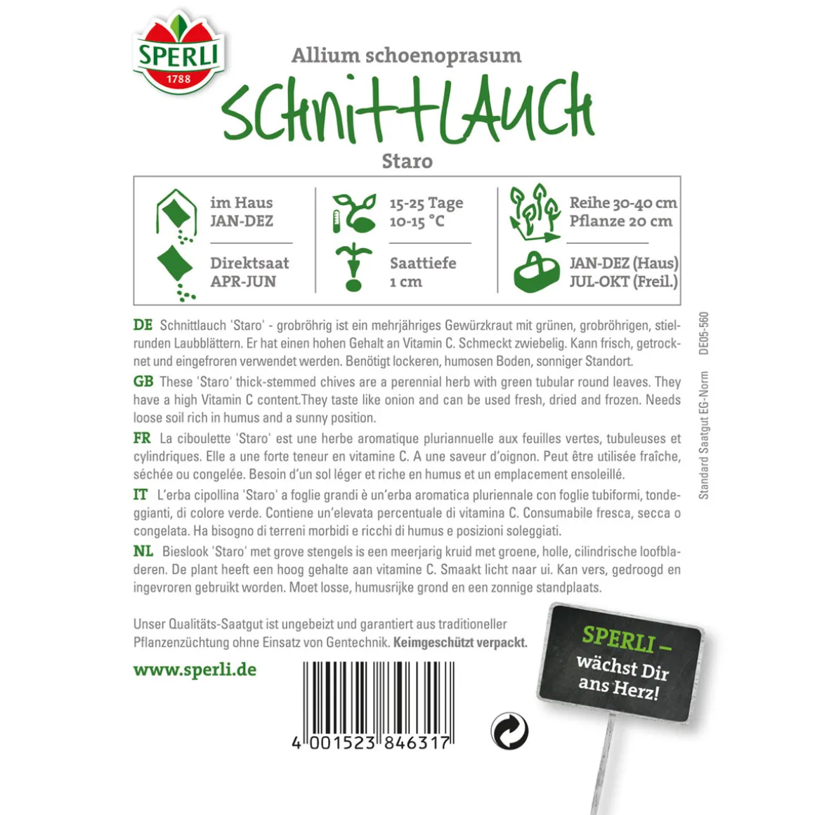 Sperli Schnittlauch Staro