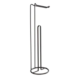Stand Toilettenpapierhalter 2 in 1,Lugano schwarz