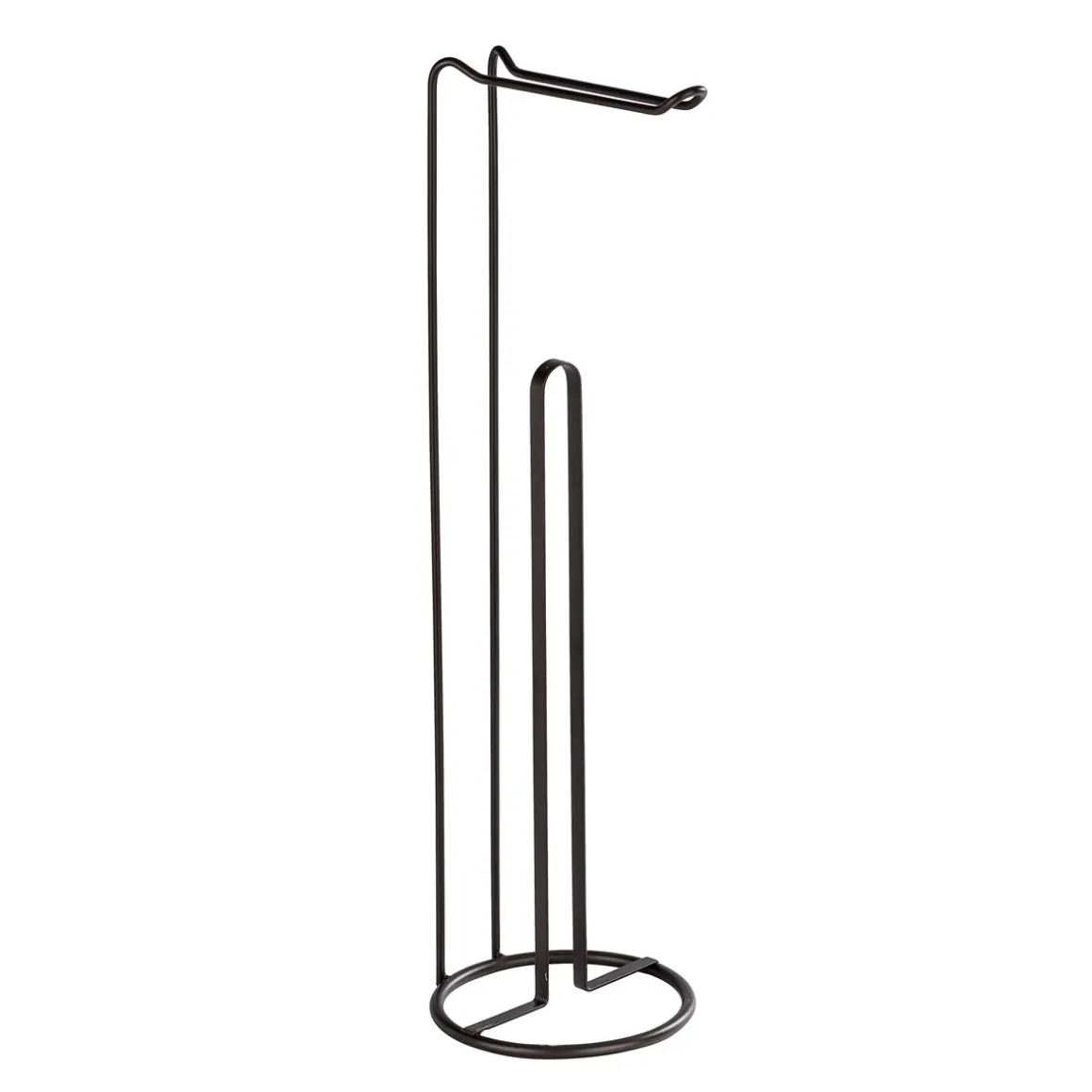 Stand Toilettenpapierhalter 2 in 1,Lugano schwarz