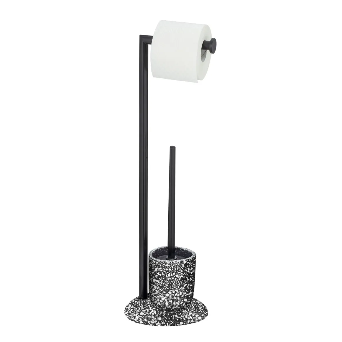 Stand WC-Garnitur Terrazzo, schwarz