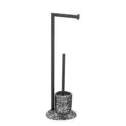 Stand WC-Garnitur Terrazzo, schwarz