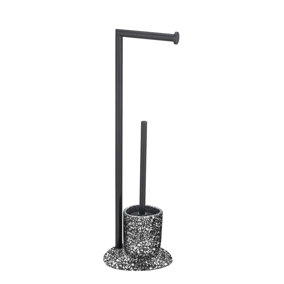 Stand WC-Garnitur Terrazzo, schwarz