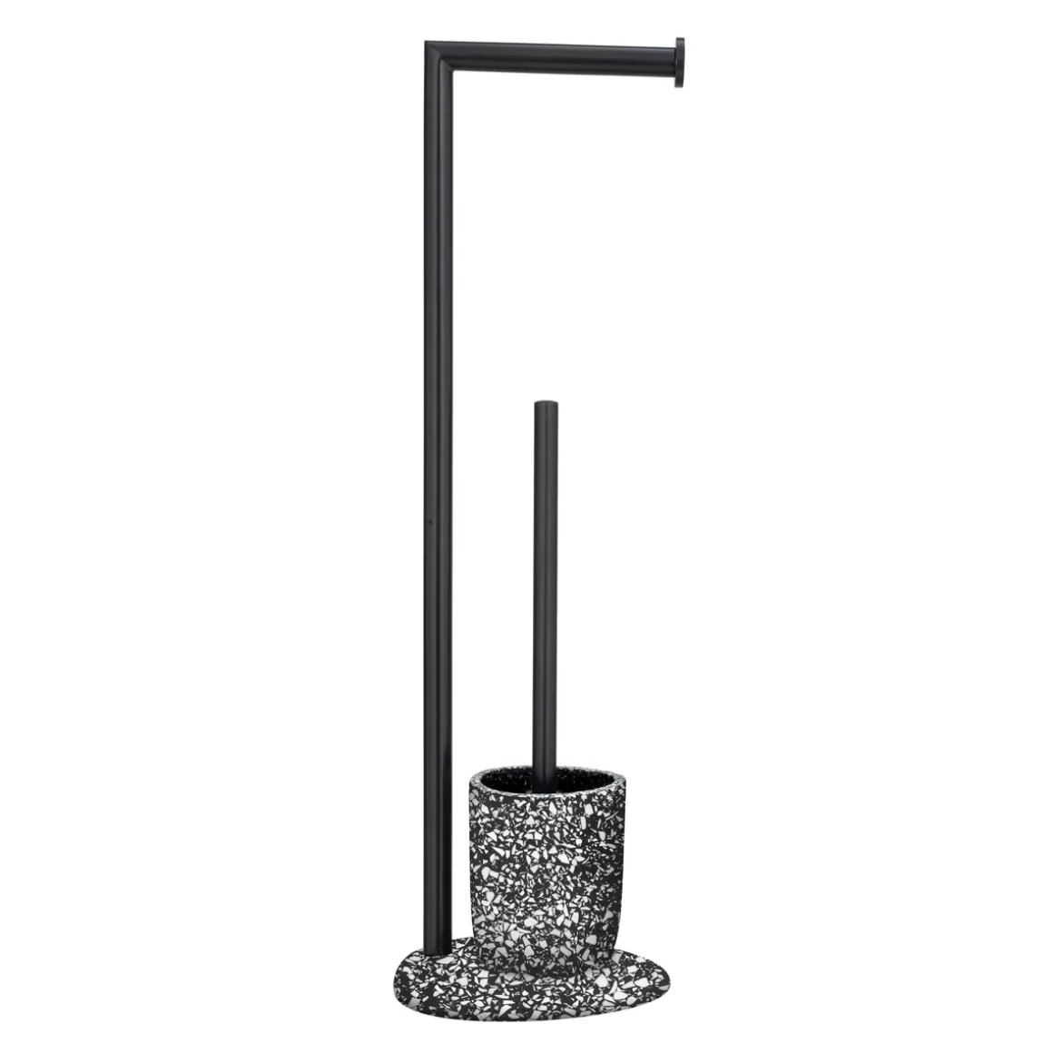 Stand WC-Garnitur Terrazzo, schwarz