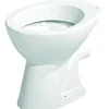 Stand-WC Tiefspueler Keramik mitSpuelrand Abgang waagrecht