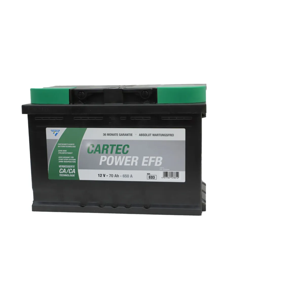 Starterbatterie POWER EFB 70 AH / 650 A
