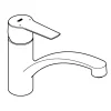 Start SP-Armatur Messing chromschwenkbar, Grohe Zero-Technologie
