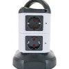 Steckdosentower 7x Strom + 2x USB 1,8m