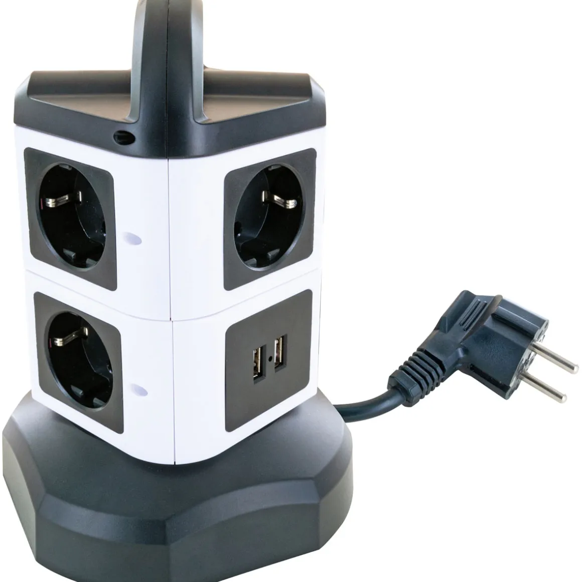 Steckdosentower 7x Strom + 2x USB 1,8m