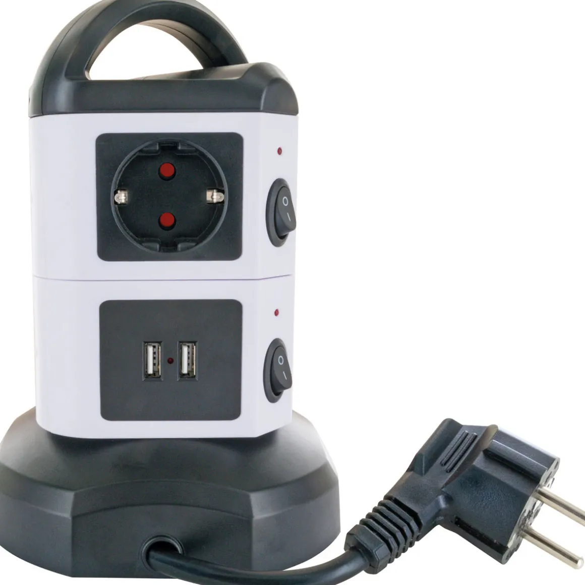 Steckdosentower 7x Strom + 2x USB 1,8m