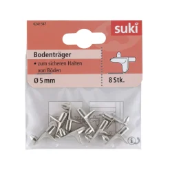Suki Bodenträger Stahl Durchmesser 0,5 x 0,8 cm vernickelt 8 Stück