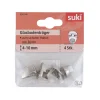 Suki Bodenträger Stahl Durchmesser 0,5 x 0,5 cm vernickelt 4 Stück