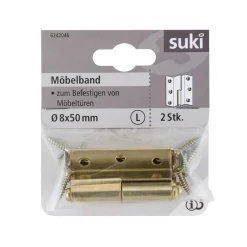 Suki Möbelband 50 mm links gekröpft vermessingt 2 Stück