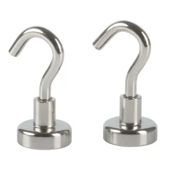 Suki Topfmagnet Neodym mit Schraubhaken M4 Ø 16 x 35 mm, silber