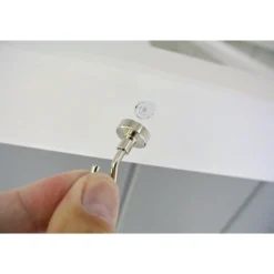 Suki Topfmagnet Neodym mit Schraubhaken M4 Ø 16 x 35 mm, silber