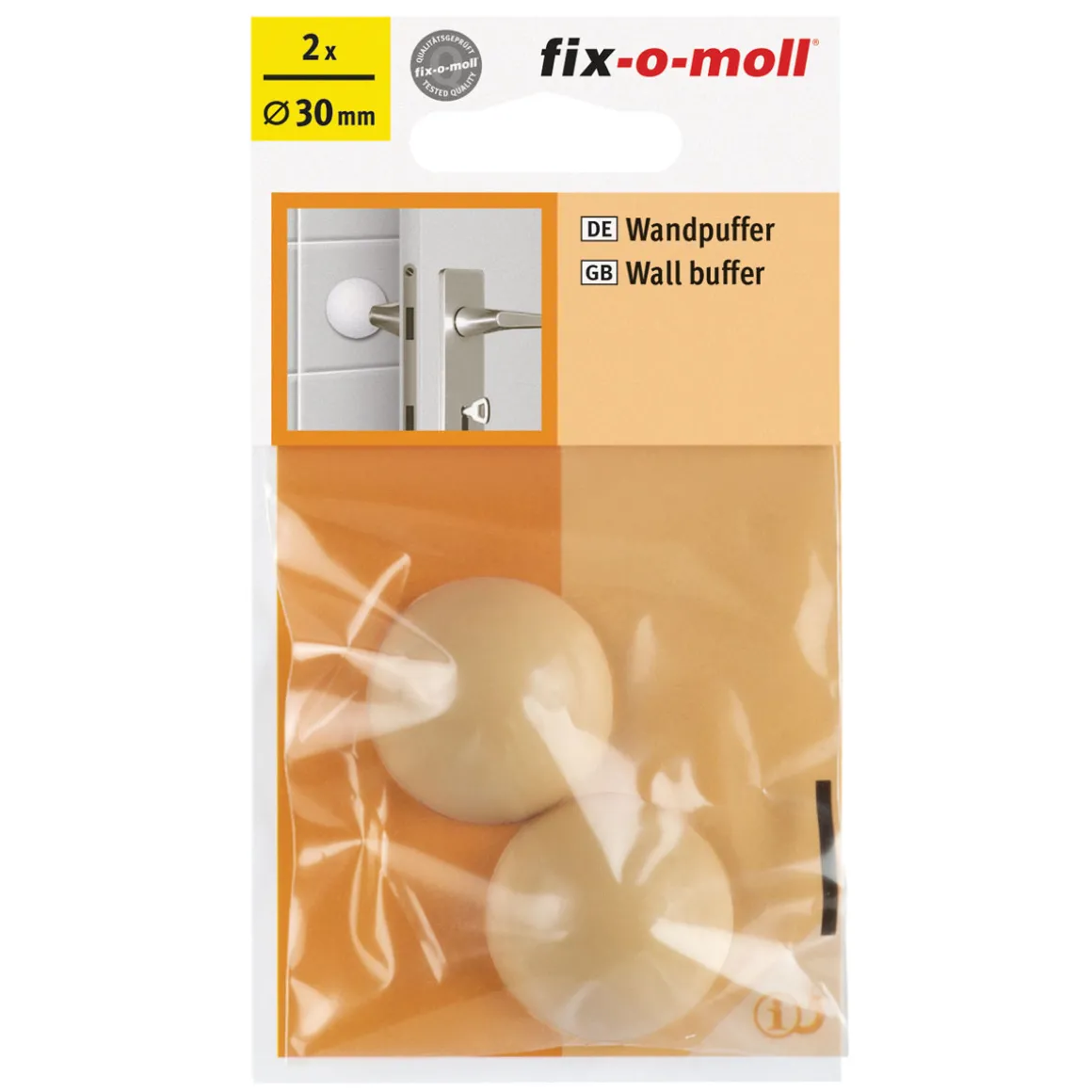 Suki Wandpuffer-Set klebend 3 cm beige 2 Stück