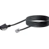 Telefon-Anschlussleitung 10m sw