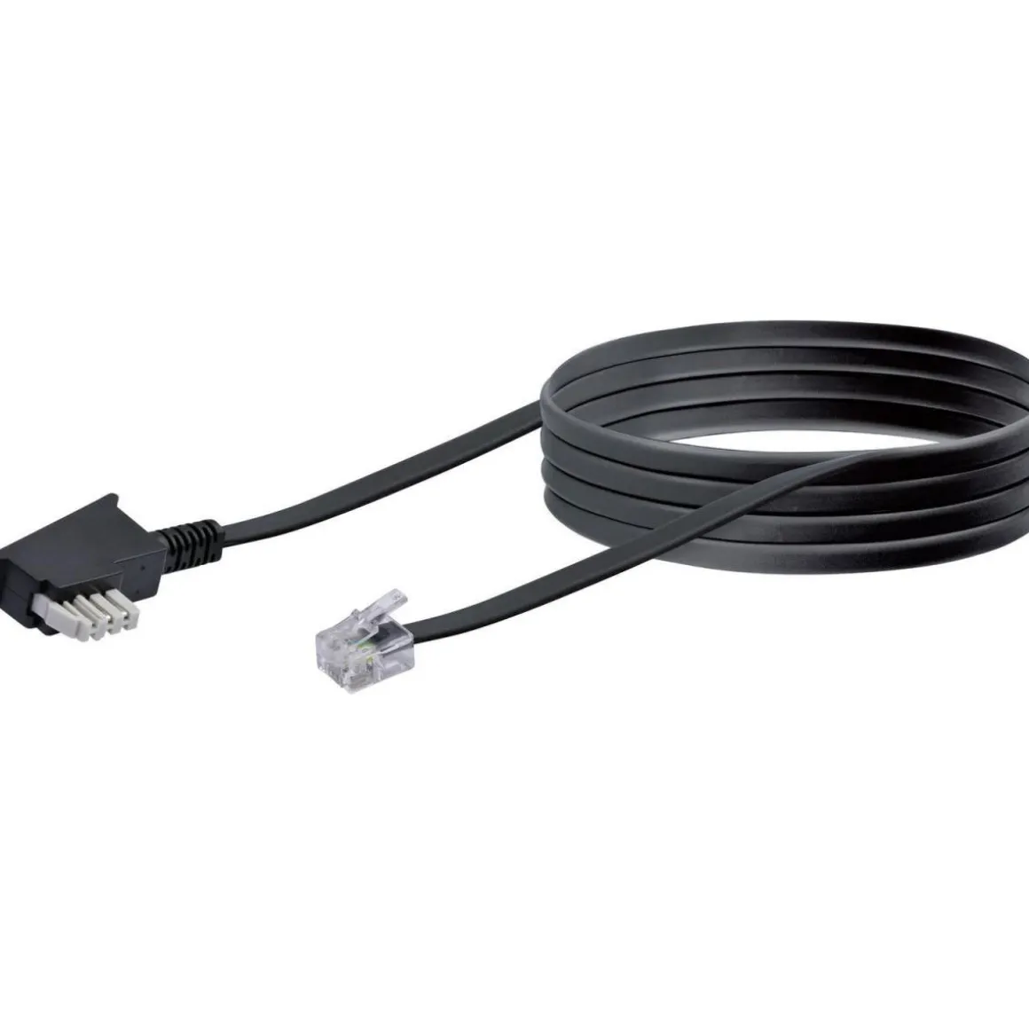 Telefon-Anschlussleitung 10m sw