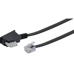 Telefon-Anschlussleitung 10m sw