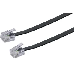 Telefon-Anschlussleitung 6m sw