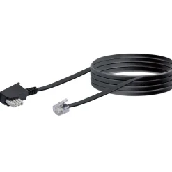 Telefon-Anschlussleitung 6m sw