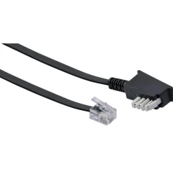 Telefon-Anschlussleitung 6m sw