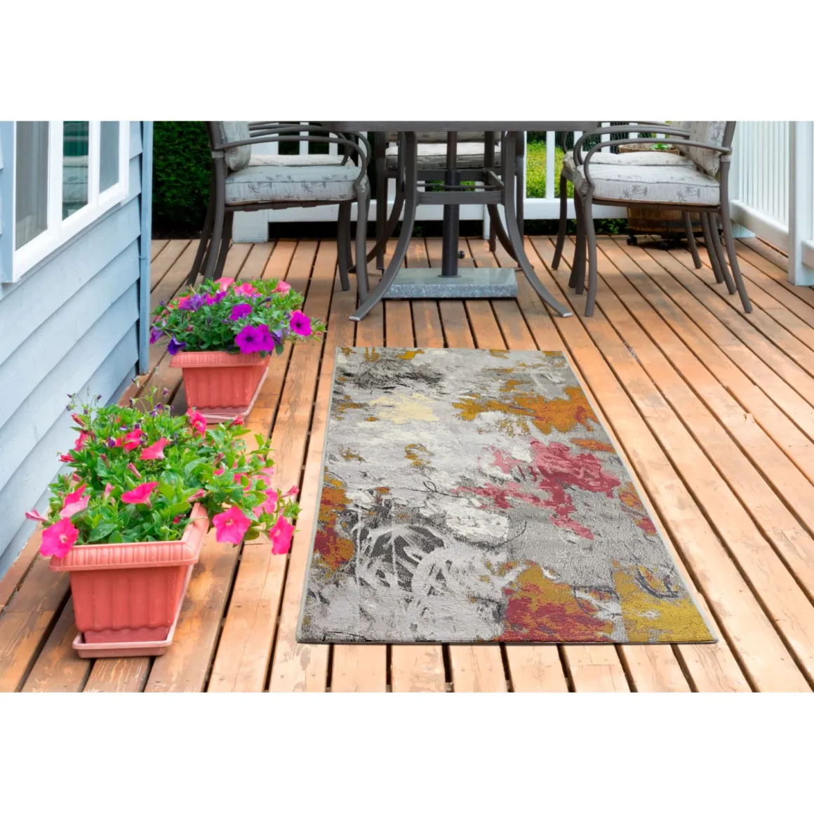 Teppich Portland 80x150cm grau-multi