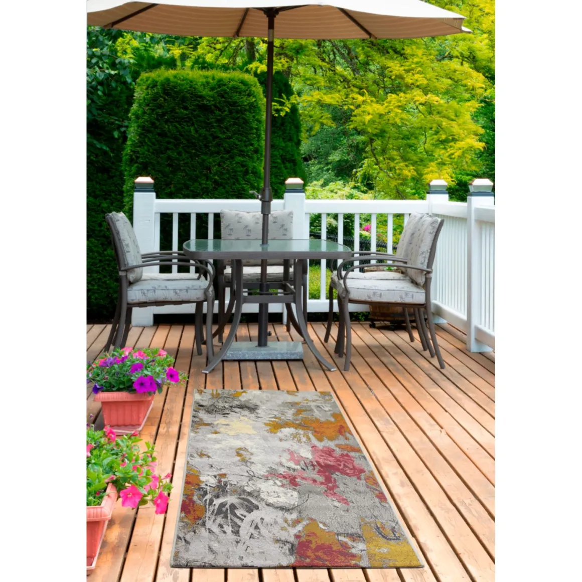 Teppich Portland 80x150cm grau-multi