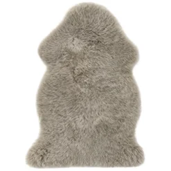 Teppich Schaffell ca 60 x 85 cm Taupe