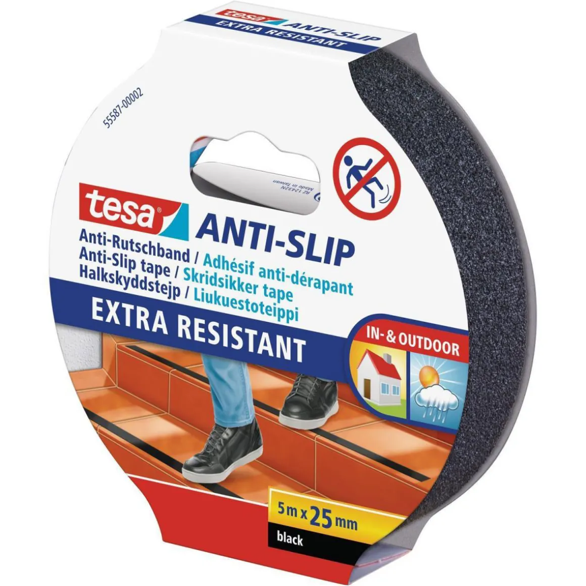 Tesa -Anti-Rutschband 5mx25 mm schwarz