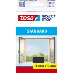 Tesa Fliegengitter Standard für Fenster anthrazit 1,30m x 1,50m