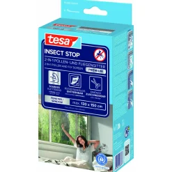 Tesa IS Pollen- & Insektengitter für Fenster, anthrazit, 1,3x1,5m