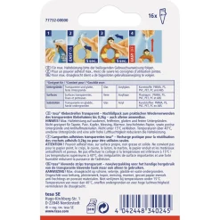 Tesa Klebestreifen transparent Glas 16 Stück Traglast 16 x 0,2 Kg