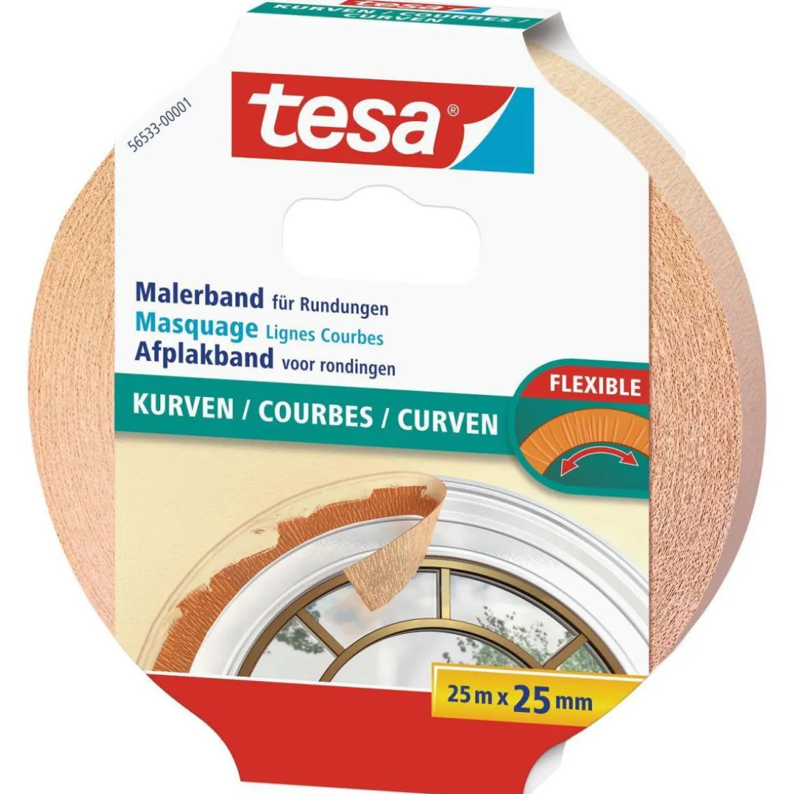 Tesa Maler-Krepp Flexible 25 m 25 mm
