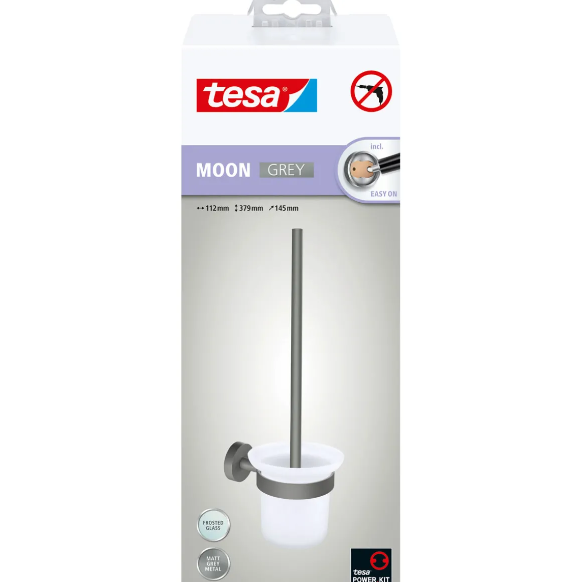 Tesa MOON Grey WC-Bürstengarnitur