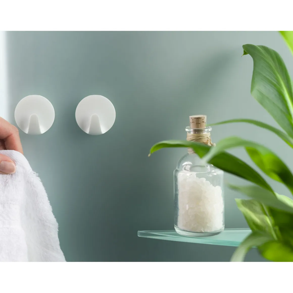 Tesa Powerstrips Haken Small rund weiß 3 Stück