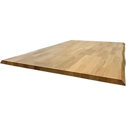Tischpl Eiche 2 Laengsk Baumkante roh gezinkt 1200 x 800 x 26 mm