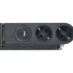 Tischsteckdosenleiste klemmbar 2x Strommit USB-C/A
