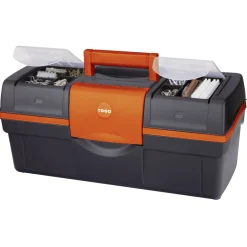 Tood Werkzeugkoffer Magnus Classic 22-33 Plus mit Sortierkästen schwarz-orange