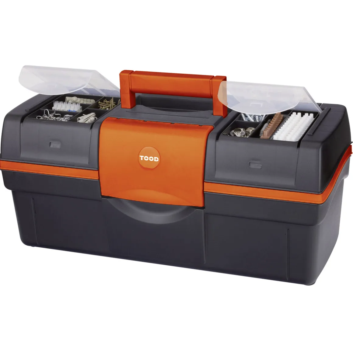Tood Werkzeugkoffer Magnus Classic 22-33 Plus mit Sortierkästen schwarz-orange