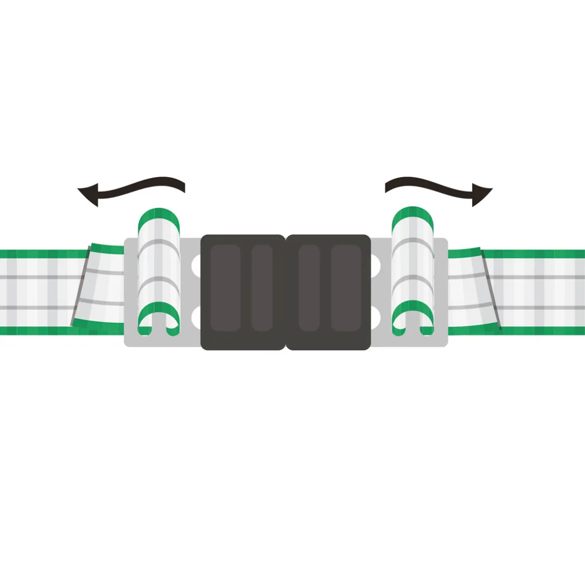 Torgriffverbinder Litzclip 4 cm 4 Stück