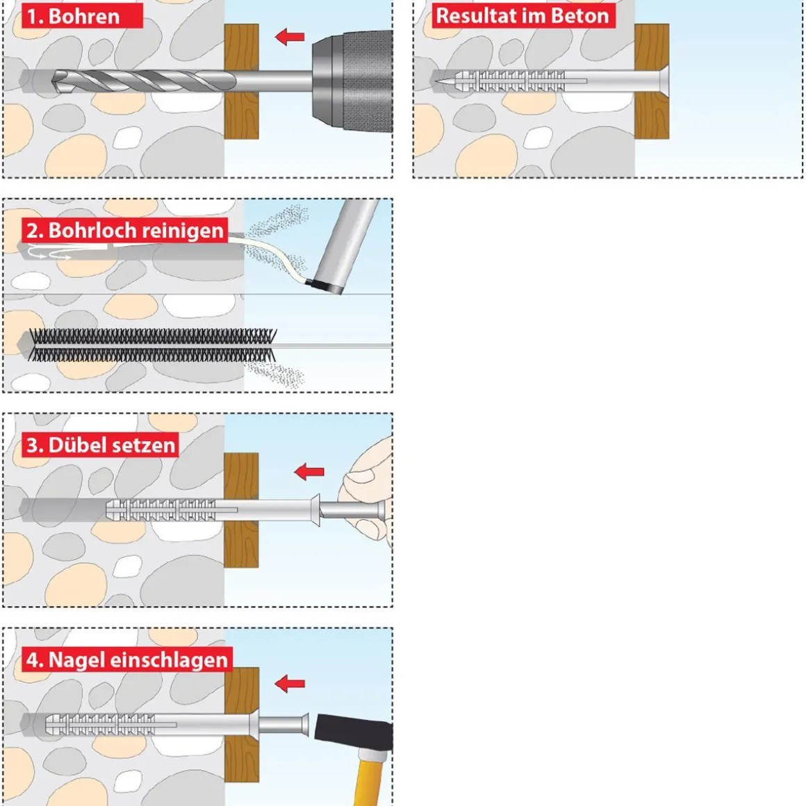 TOX Nageldübel Attack 8/80 50 Stück