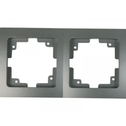 Unitec Abdeckrahmen Monaco 2-fach platin