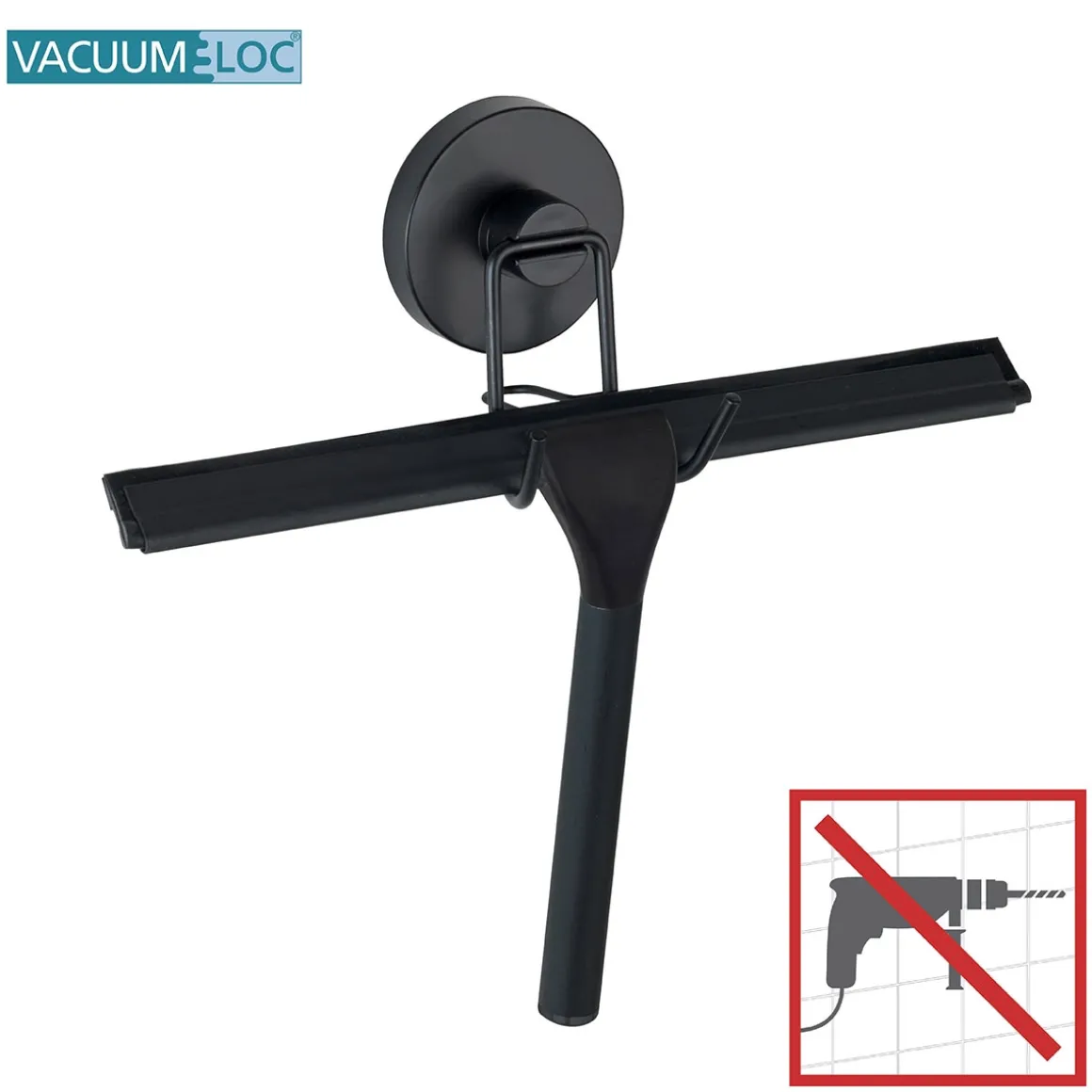 Vacuum-Loc Bad- u.Duschabzieher schwarz