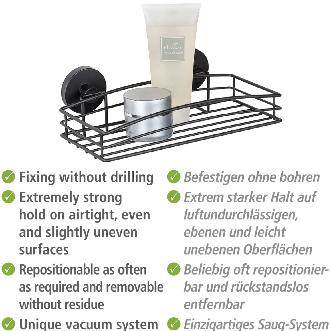 Vacuum-Loc Wandablage schwarz