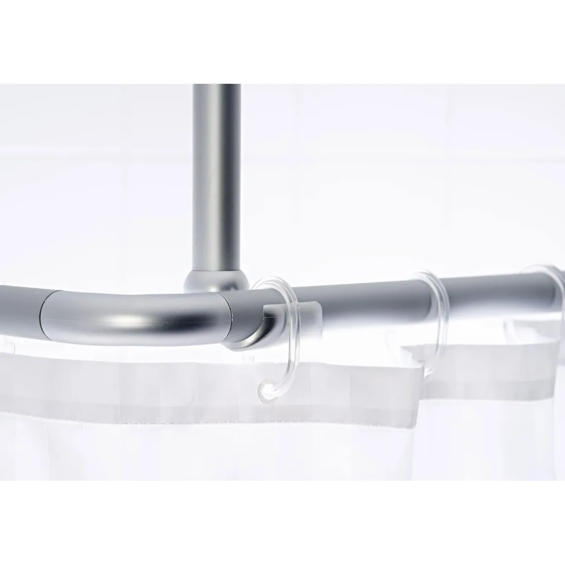 ValblueDeckenstütze für 25 mm Duschgestänge 55 cm weiß Aluminium