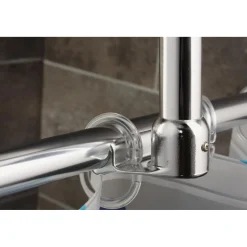 ValblueDeckenstütze für 25 mm Duschgestänge 55 cm chrom Aluminium